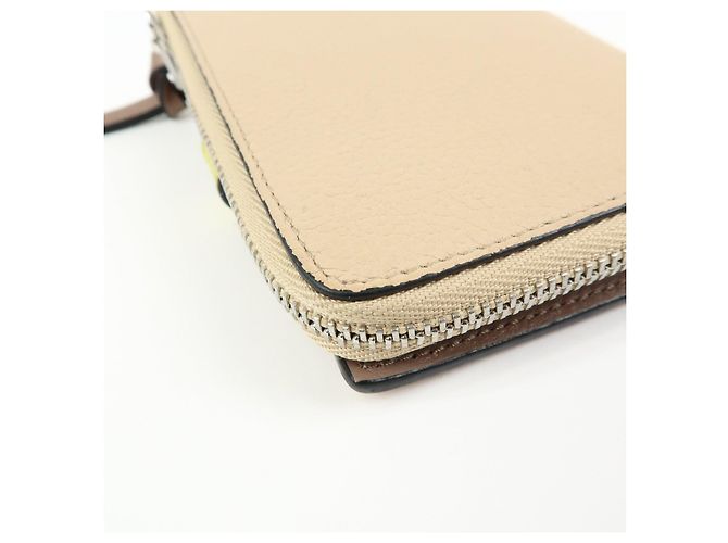 Cartera compacta de piel Anagram LOEWE Beige Yellow - vista 8