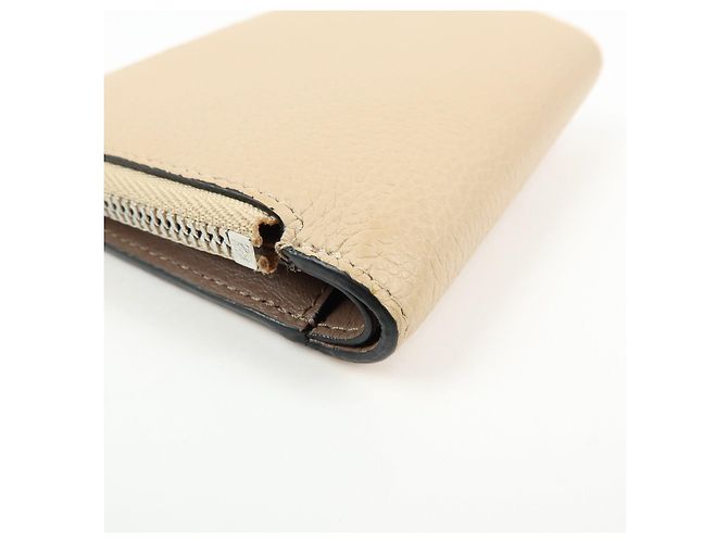 Cartera compacta de piel Anagram LOEWE Beige Yellow - vista 9
