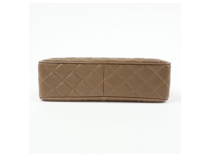 Borsa a spalla con catena CHANEL Matelasse Cavairskin Marrone Chiaro - vista 5
