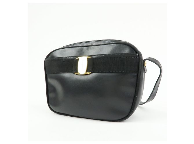 Salvatore Ferragamo Borsa a tracolla Ferragamo Vara in pelle Nero - vista 3