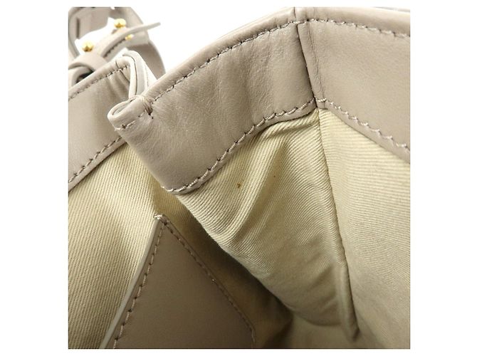 Chloé Chloe Chloe C Borsa a mano 2Way in pelle e camoscio Borsa a tracolla Greige - vista 18