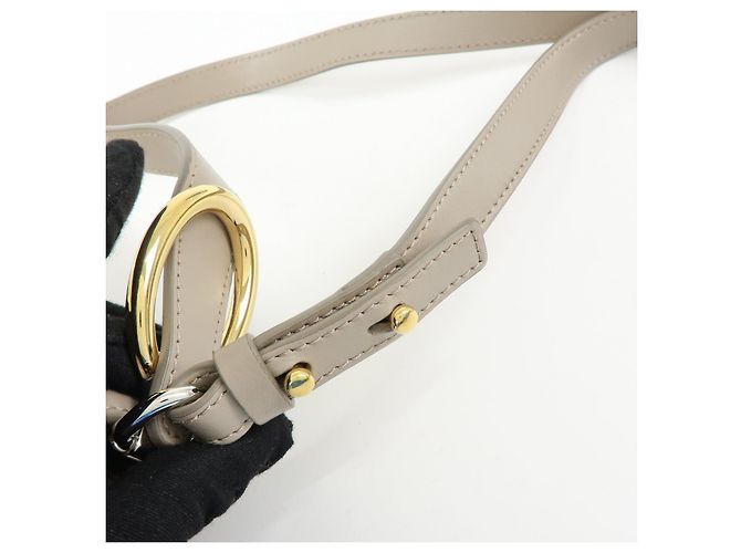 Chloé Chloe Chloe C Borsa a mano 2Way in pelle e camoscio Borsa a tracolla Greige - vista 7