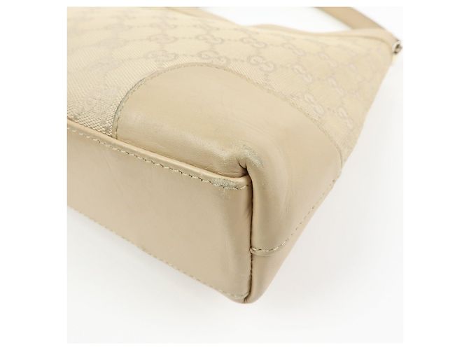 Borsa a tracolla e borsa a mano GUCCI GG Canvas Leather Beige 33900 - vista 11