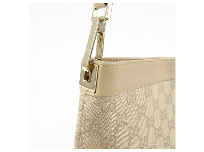 Borsa a tracolla e borsa a mano GUCCI GG Canvas Leather Beige 33900 - vista 14