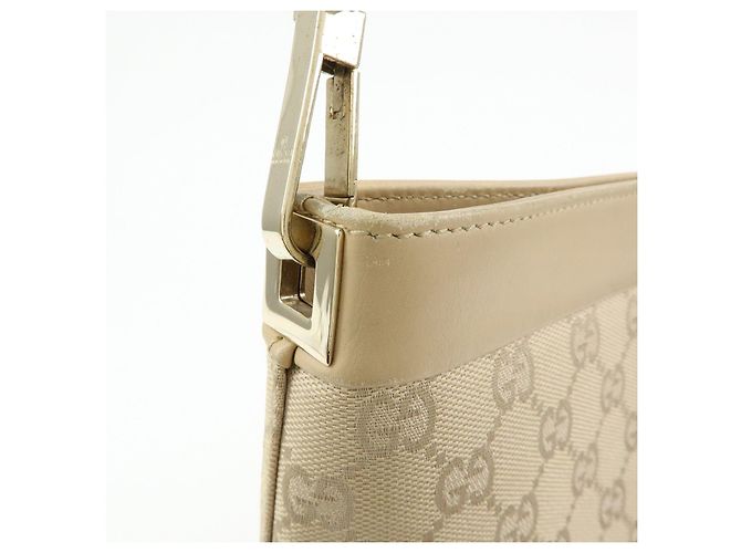 Borsa a tracolla e borsa a mano GUCCI GG Canvas Leather Beige 33900 - vista 16