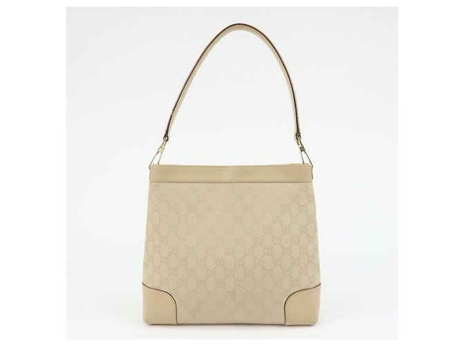 Borsa a tracolla e borsa a mano GUCCI GG Canvas Leather Beige 33900 - vista 2