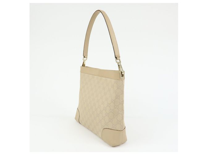 Borsa a tracolla e borsa a mano GUCCI GG Canvas Leather Beige 33900 - vista 3