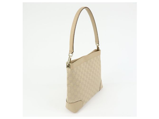 Borsa a tracolla e borsa a mano GUCCI GG Canvas Leather Beige 33900 - vista 4