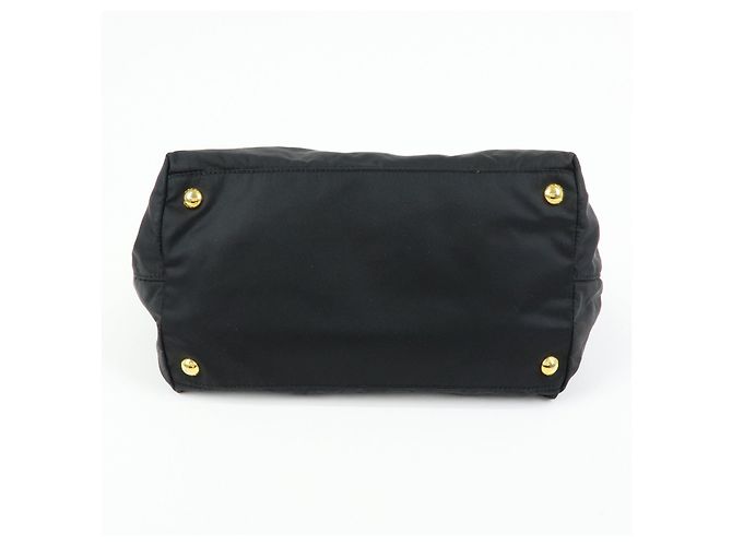 Borsa Tote PRADA in nylon, pelle e nastro Nero BN1601 - vista 5