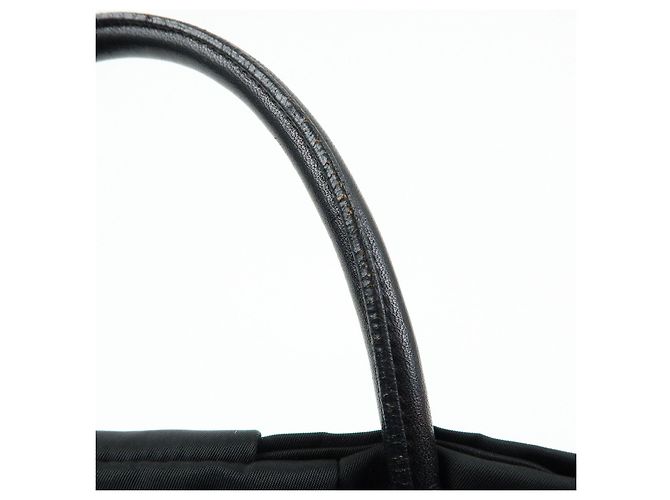 Borsa Tote PRADA in nylon, pelle e nastro Nero BN1601 - vista 8