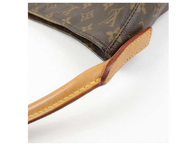 Borsa a tracolla Louis Vuitton Monogram Looping GM Brown M51145 - vista 10