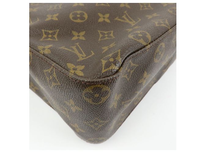 Borsa a tracolla Louis Vuitton Monogram Looping GM Brown M51145 - vista 11