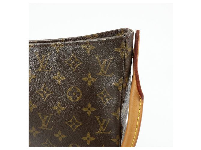 Borsa a tracolla Louis Vuitton Monogram Looping GM Brown M51145 - vista 15
