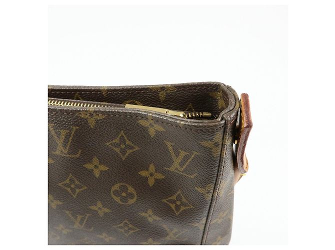 Borsa a tracolla Louis Vuitton Monogram Looping GM Brown M51145 - vista 17