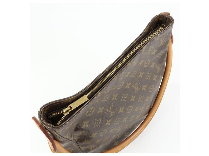 Borsa a tracolla Louis Vuitton Monogram Looping GM Brown M51145 - vista 20