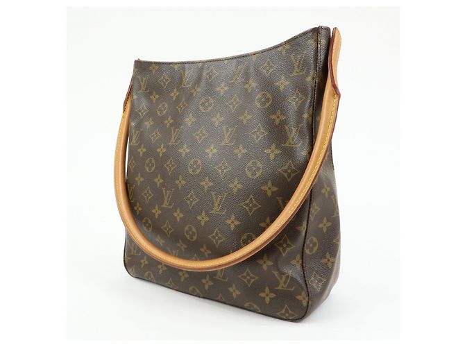 Borsa a tracolla Louis Vuitton Monogram Looping GM Brown M51145 - vista 3