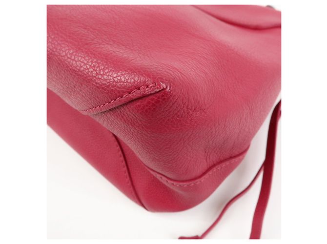 Louis Vuitton Lockme PM Borsa a mano e a tracolla in pelle Fuchsia M50360 - vista 13