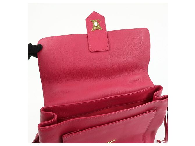 Louis Vuitton Lockme PM Borsa a mano e a tracolla in pelle Fuchsia M50360 - vista 20