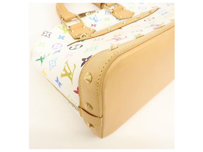 Borsa a mano Louis Vuitton Monogram Multicolor Alma PM Blanc M92647 - vista 10