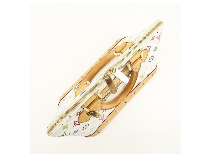 Borsa a mano Louis Vuitton Monogram Multicolor Alma PM Blanc M92647 - vista 15