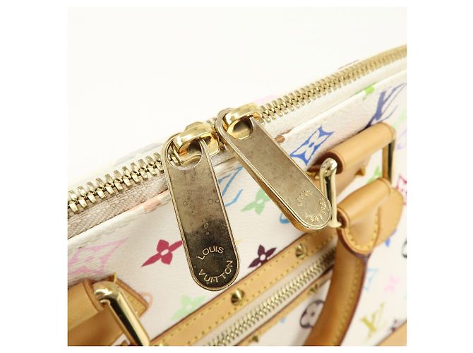 Borsa a mano Louis Vuitton Monogram Multicolor Alma PM Blanc M92647 - vista 16