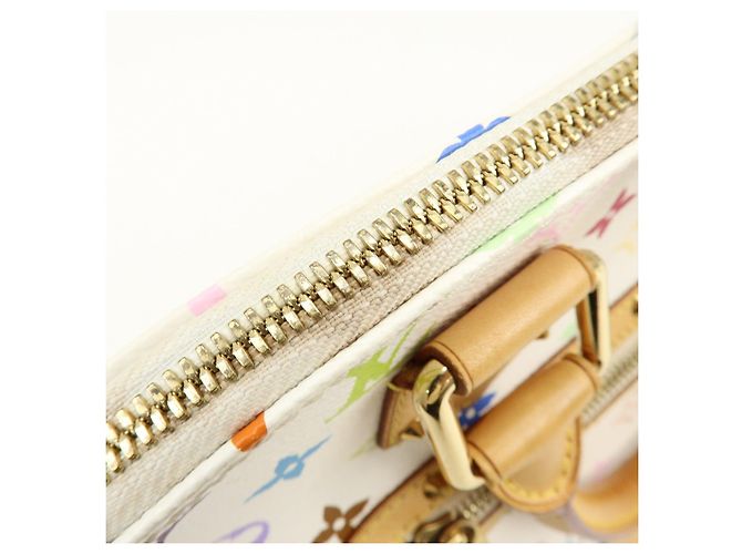 Borsa a mano Louis Vuitton Monogram Multicolor Alma PM Blanc M92647 - vista 17