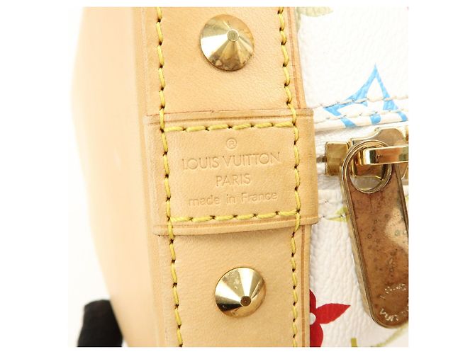 Borsa a mano Louis Vuitton Monogram Multicolor Alma PM Blanc M92647 - vista 23