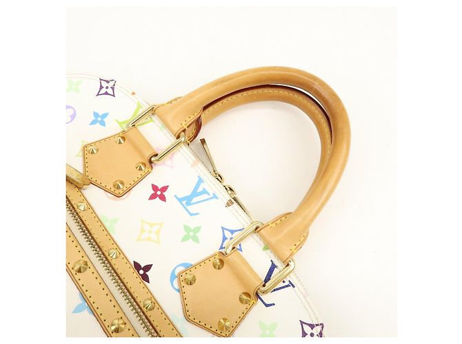 Borsa a mano Louis Vuitton Monogram Multicolor Alma PM Blanc M92647 - vista 6