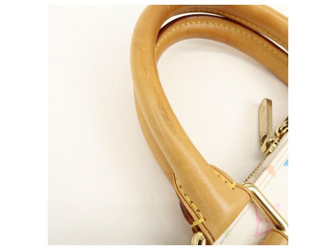 Borsa a mano Louis Vuitton Monogram Multicolor Alma PM Blanc M92647 - vista 9