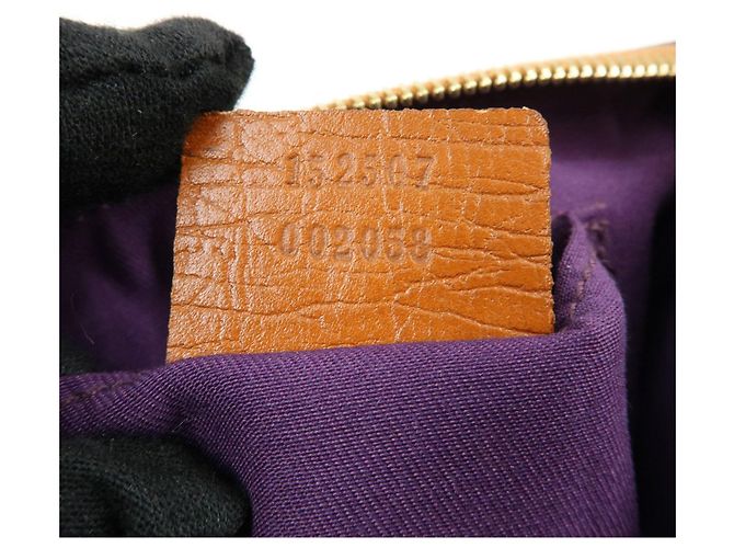 Borsa a mano pochette GUCCI Sherry GG Canvas Leather Beige Camel 152507 - vista 23