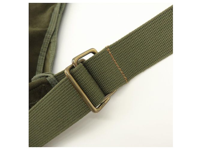 Autre Marque HUNTING WORLD Borsa a tracolla in tela e camoscio Borsa a tracolla Khaki Yellow - vista 7