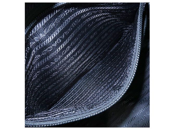 Zaino PRADA in nylon e pelle con logo triangolare Nero 1BZ005 - vista 22
