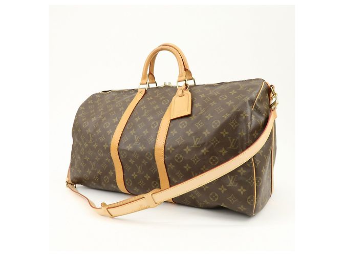 Louis Vuitton Monogram Keep All Bandouliere 55 Borsa Boston M41414 - vista 3