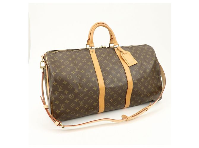 Louis Vuitton Monogram Keep All Bandouliere 55 Borsa Boston M41414 - vista 4