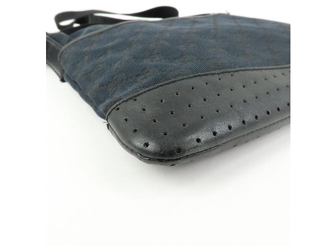 Borsa a tracolla e borsa a spalla GUCCI GG Canvas Leather Nera 145857 - vista 10