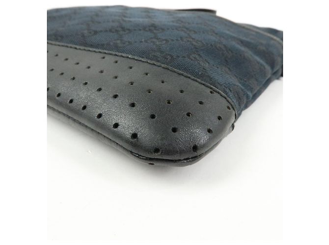 Borsa a tracolla e borsa a spalla GUCCI GG Canvas Leather Nera 145857 - vista 11