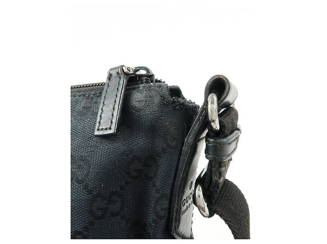 Borsa a tracolla e borsa a spalla GUCCI GG Canvas Leather Nera 145857 - vista 14