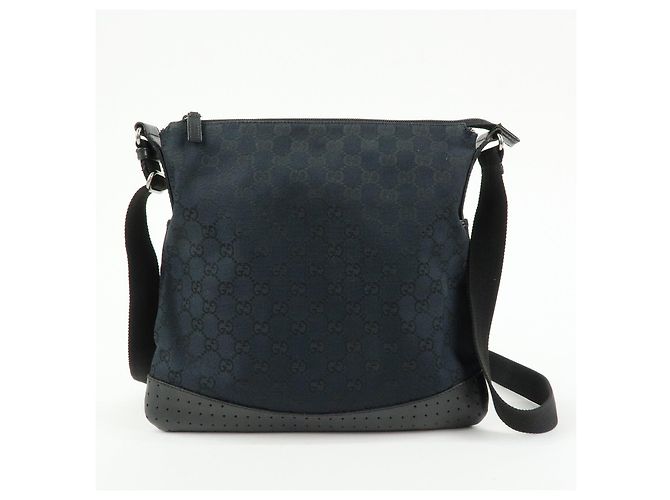 Borsa a tracolla e borsa a spalla GUCCI GG Canvas Leather Nera 145857 - vista 2