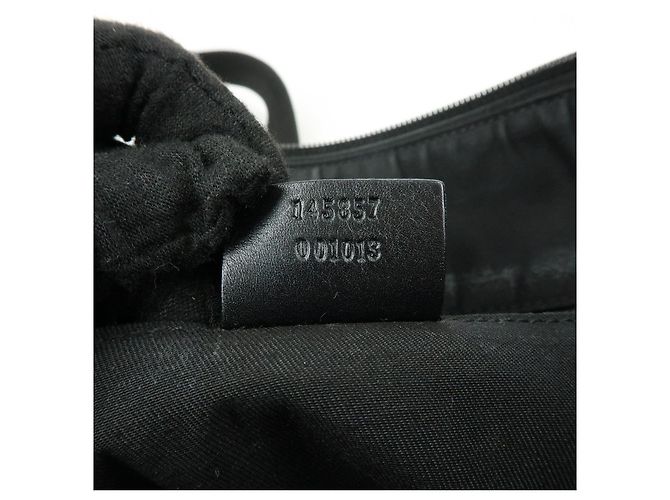 Borsa a tracolla e borsa a spalla GUCCI GG Canvas Leather Nera 145857 - vista 24
