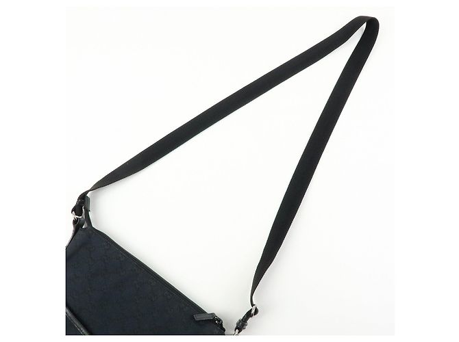Borsa a tracolla e borsa a spalla GUCCI GG Canvas Leather Nera 145857 - vista 6