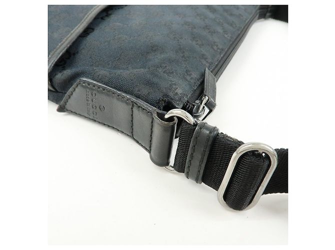 Borsa a tracolla e borsa a spalla GUCCI GG Canvas Leather Nera 145857 - vista 8