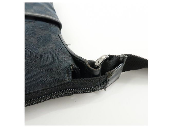 Borsa a tracolla e borsa a spalla GUCCI GG Canvas Leather Nera 145857 - vista 9