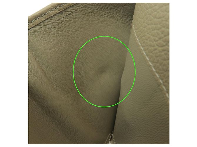 Chloé Billetera Compacta Chloe de Piel Small Tri-fold C-charm Khaki - vista 10