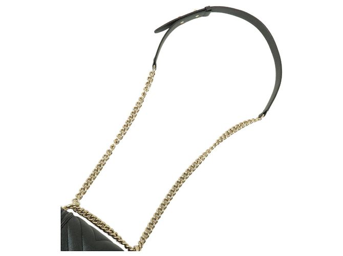 CHANEL Boy Chanel Mini V Stitch Caviarskin Chain Shoulder Bag Black - vista 4