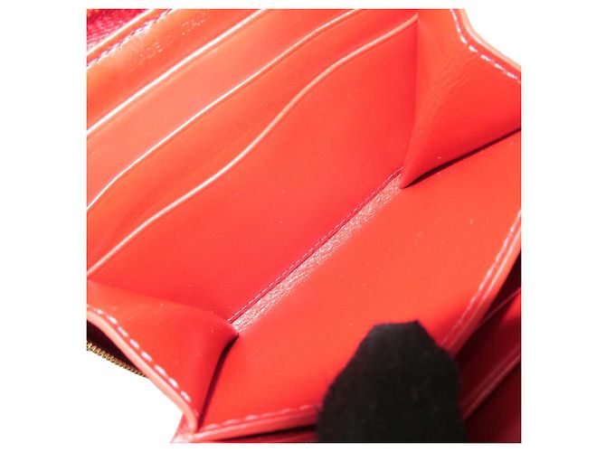 Céline Cartera Compacta Zippy de Piel CELINE con Monedero C-charm Roja - vista 7
