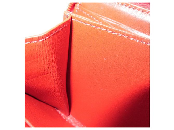 Céline Cartera Compacta Zippy de Piel CELINE con Monedero C-charm Roja - vista 9