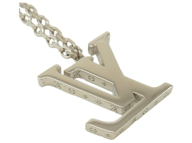 Collana Louis Vuitton in metallo laccato Bianco Giallo M00526 - vista 4
