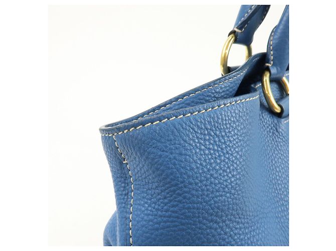 PRADA Borsa Tote 2Way in pelle Borsa a spalla Borsa a mano Blu BN1713 - vista 15