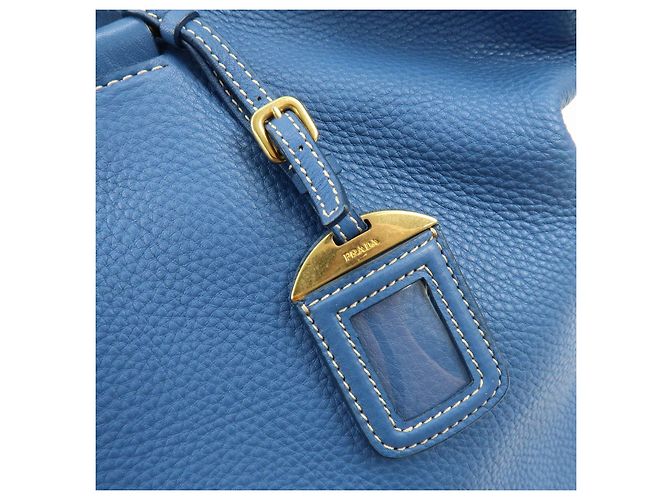 PRADA Borsa Tote 2Way in pelle Borsa a spalla Borsa a mano Blu BN1713 - vista 16
