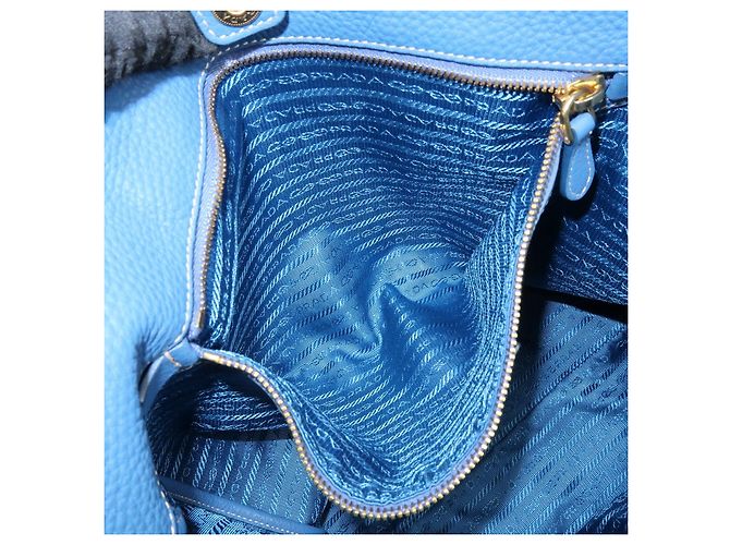 PRADA Borsa Tote 2Way in pelle Borsa a spalla Borsa a mano Blu BN1713 - vista 19